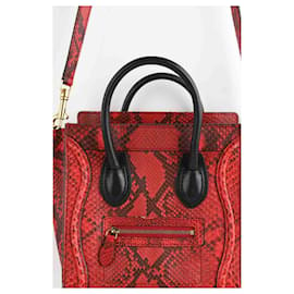 Céline-handbag with shoulder strap-Red