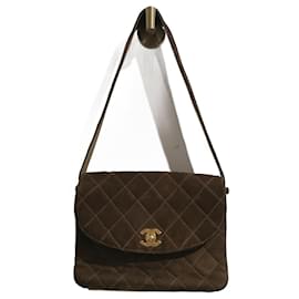 Chanel-CHANEL  Handbags T.  Suede-Brown