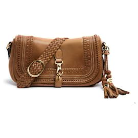 Gucci-Gucci Marrakech Natural Leather Intrecciato Bag Limited Edition-Caramel