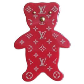 Louis Vuitton Bärenbrosche Rot Rot