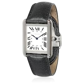 Cartier-Cartier Tanque Solo WSTA0030 Reloj de mujer en acero inoxidable-Plata,Metálico