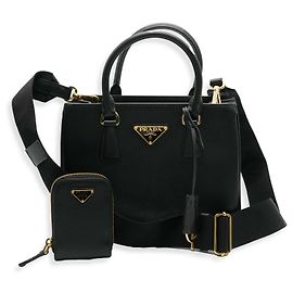 Prada Cabas noir Saffiano Lux Mini Galleria Noir