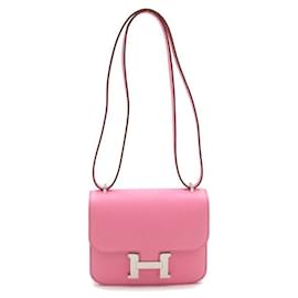 Hermès-Bolsa Hermes Epsom Mini Constance Bolsa Crossbody de Couro 056347CK-5P em excelente estado-Outro