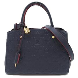 Louis Vuitton-Louis Vuitton Monogramm Empreinte Montaigne MM Lederhandtasche M42746 In sehr gutem Zustand-Andere
