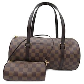 Louis Vuitton-Louis Vuitton Damier Ébène Papillon 30 Bolsa Crossbody em Lona N51303 Em uma boa condição-Outro