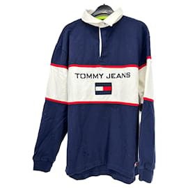 Tommy Hilfiger-Camiseta TOMMY HILFIGER Polo.Algodão S Internacional-Azul