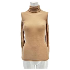 Autre Marque-NON SIGNE / UNSIGNED  Tops T.International S Wool-Camel