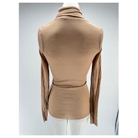 Autre Marque-NON SIGNE / UNSIGNED  Tops T.International S Wool-Camel