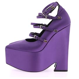 Versace-VERSACE Escarpins T.UE 38 chiffon-Violet