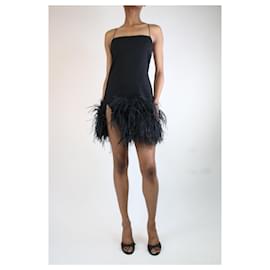 Attico-Black ''Fujiko'' black mini dress - size UK 8-Black