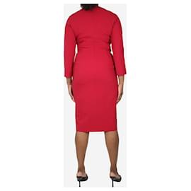 Max Mara-Red fitted midi dress - size-Red