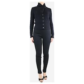 Dolce & Gabbana-Pantalón elástico negro - talla UK 12-Negro