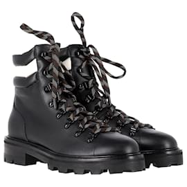 Jimmy Choo-Jimmy Choo Eshe Hiking Boots in Black Leather-Black