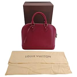 Louis Vuitton-Borsa Louis Vuitton Alma PM in pelle Epi rossa-Rosso