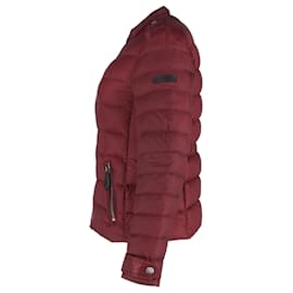 Burberry-Burberry Brit Quilted Jacket in Burgundy Polyester-Dark red