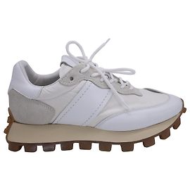 Tod's Tod 1Tênis com plataforma T em couro branco Branco