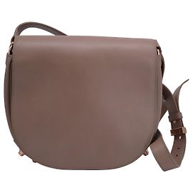 Alexander Wang Bolsa de ombro Lia com tachas em couro bege Marrom Bege