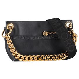 Tom Ford Avery Small Shoulder Bag in Black Leather Black