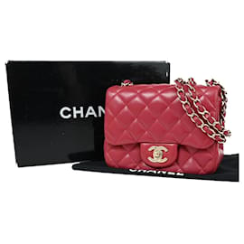 Chanel-CHANEL Mini Matelasse-Rot
