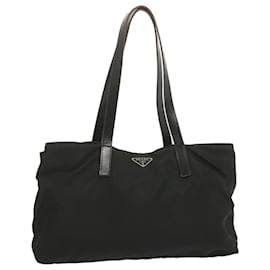 Prada-PRADA Shoulder Bag Nylon Black Auth bs12813-Black