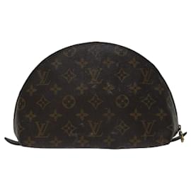 Louis Vuitton-LOUIS VUITTON Monogram Trousse Demi Ronde Cosmetic Pouch M47630 LV Auth 69253-Monogram
