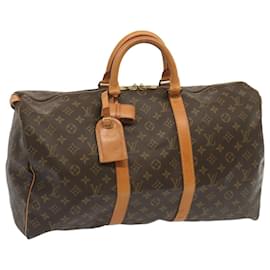 Louis Vuitton-Louis Vuitton-Monogramm Keepall 50 Boston Bag M.41426 LV Auth 68762-Monogramm