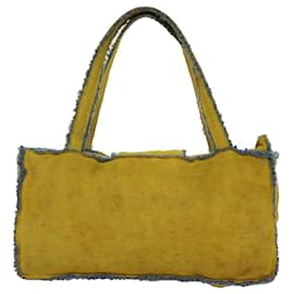 Chanel-CHANEL Handtasche mit Drehverschluss, Mouton Gelb, CC Auth bs13029-Gelb