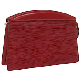 Louis Vuitton-LOUIS VUITTON Epi Trousse Crete Clutch Bag Rojo M48407 LV Auth 68989-Roja