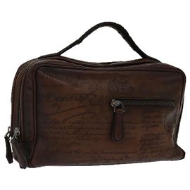 Formule Berluti 1002 Pochette Cuir Marron Auth bs12478 Marron