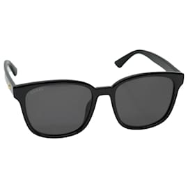 Gucci-GUCCI Gafas de sol plastico Negro Auth 69126-Negro