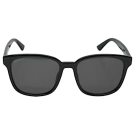 Gucci-GUCCI Gafas de sol plastico Negro Auth 69126-Negro