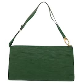 Louis Vuitton-LOUIS VUITTON Epi Pochette Accesorios Estuche Vintage Verde M52984 base de autenticación12691-Verde