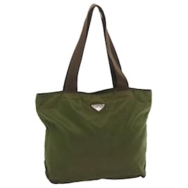 Prada-PRADA Tote Bag Nylon Khaki Auth bs13013-Cachi