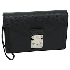Louis Vuitton-LOUIS VUITTON Epi Serie Dragonne Hand Bag Black M52612 LV Auth 69256-Black