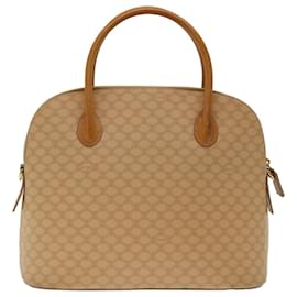 Céline-CELINE Macadam Canvas Hand Bag PVC Leather 2way Beige Auth 69018-Beige