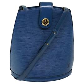 Louis Vuitton-LOUIS VUITTON Epi Cluny Shoulder Bag Blue M52255 LV Auth 69099-Blue
