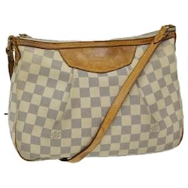 Louis Vuitton-LOUIS VUITTON Damier Azur Siracusa PM Shoulder Bag N41113 LV Auth bs12674-Other