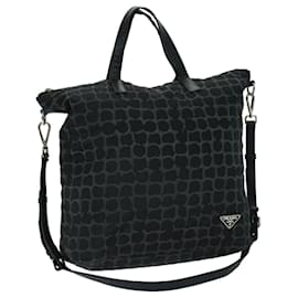 Prada-Borsa a tracolla PRADA Nylon 2modo Black Auth bs12865-Nero