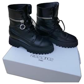 Free Lance-Free Lance Juno black ankle boots-Black