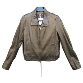Chaqueta Céline de cuero de cordero bronce Bronce