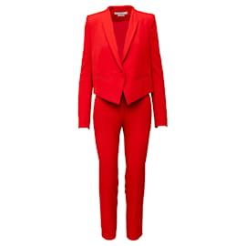 Givenchy Red Wool Suit Red