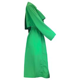Autre Marque-Maison Rabih Kayrouz Casaco impermeável de nylon verde sem costas-Verde
