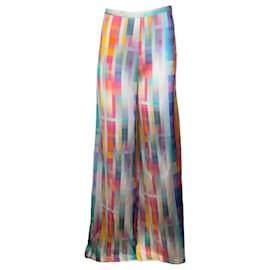 Autre Marque-DMN Pantalones rectos de seda Hailey multicolor-Multicolor
