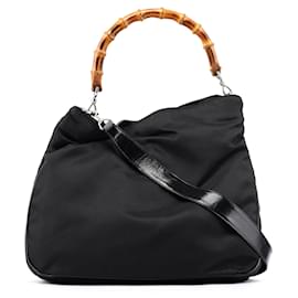 Gucci-GUCCI Bags Patent leather Black Bamboo-Black