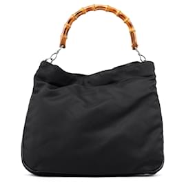 Gucci-GUCCI Bags Patent leather Black Bamboo-Black