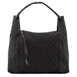 Gucci-GUCCI Bolsas de ombro Algodão Marrom Jackie-Marrom