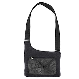 Prada-PRADA Shoulder bags Wool Anthracite Cleo-Dark grey