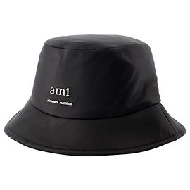 Ami Bucket Hat - AMI Paris - Leather - Black Black