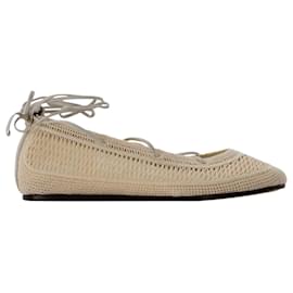 Isabel Marant-Bailarinas Belna - Isabel Marant - Algodón - Beige-Castaño,Beige