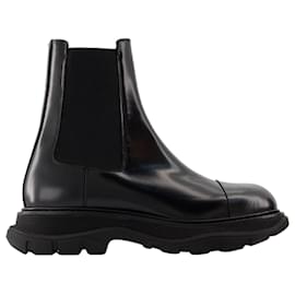 Alexander Mcqueen-Treadslick Ankle Boots - Alexander McQueen - Calfskin - Black-Black